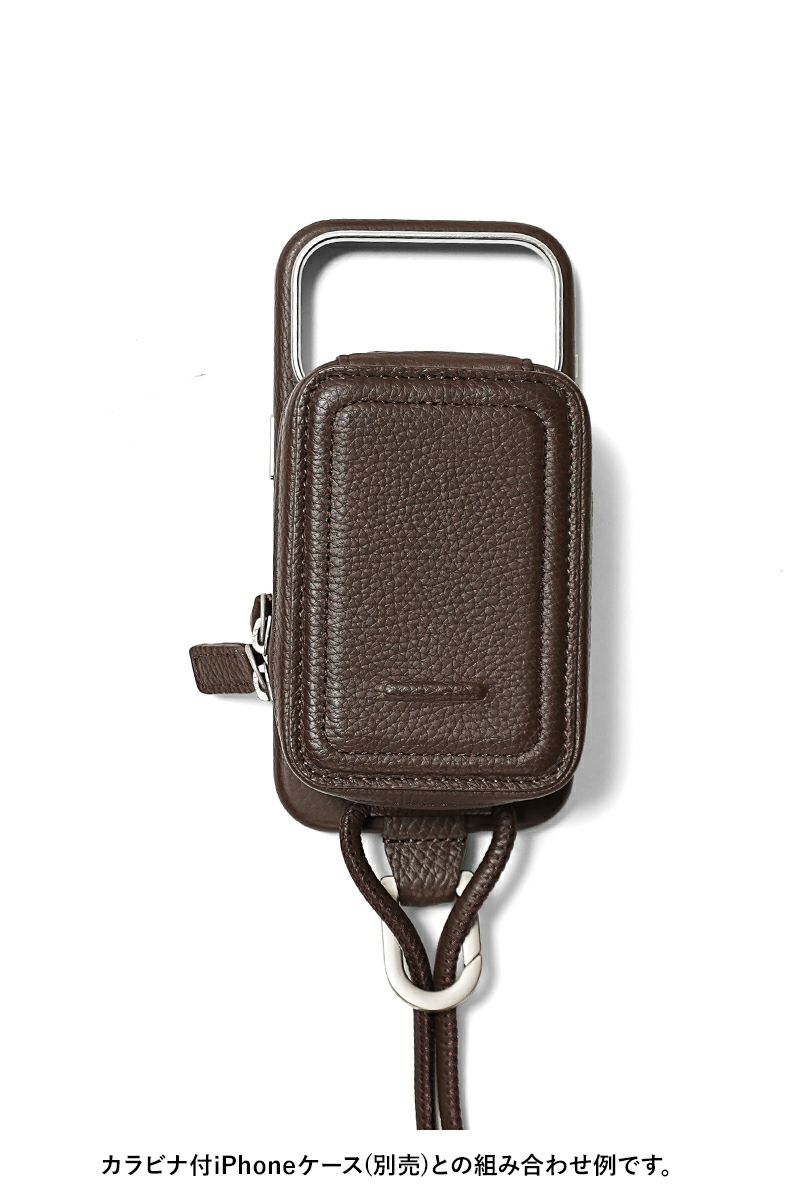 objcts.io(オブジェクツアイオー) iPhoneアクセサリー ストラップ付レザーマイクロバッグ
