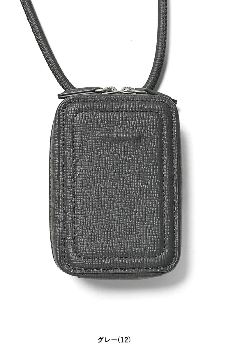 objcts.io(オブジェクツアイオー) iPhoneアクセサリー ストラップ付レザーマイクロバッグ