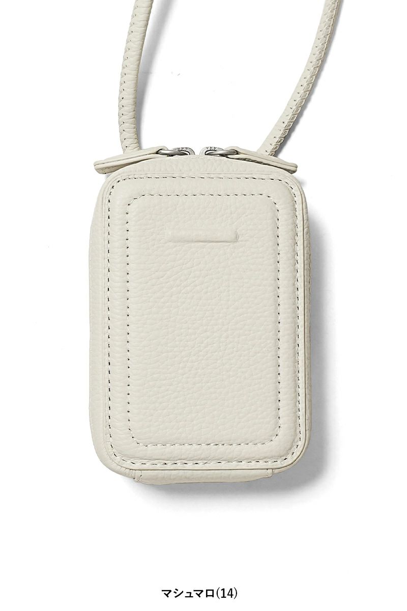 objcts.io(オブジェクツアイオー) iPhoneアクセサリー ストラップ付レザーマイクロバッグ
