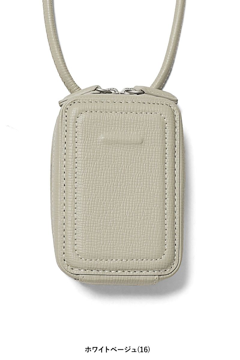 objcts.io(オブジェクツアイオー) iPhoneアクセサリー ストラップ付レザーマイクロバッグ