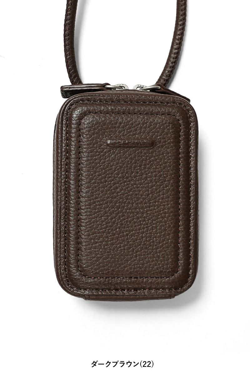 objcts.io(オブジェクツアイオー) iPhoneアクセサリー ストラップ付レザーマイクロバッグ