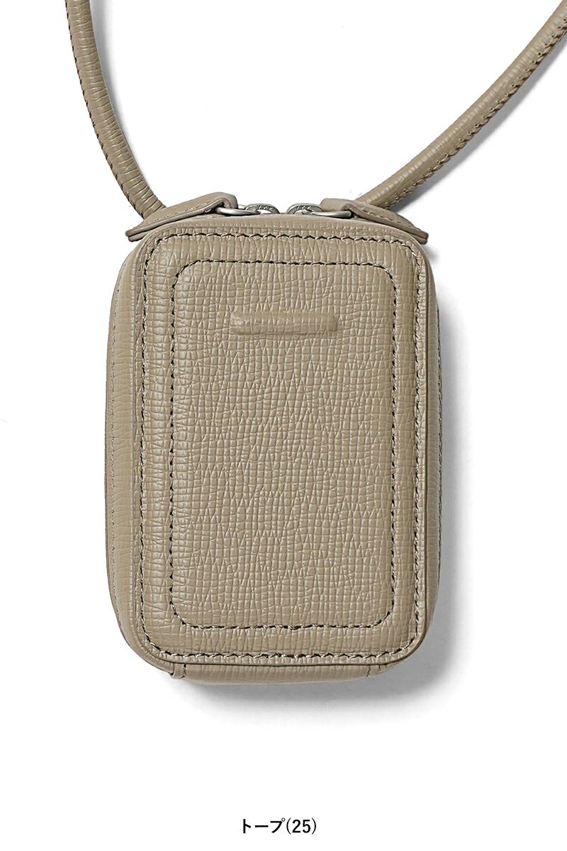 objcts.io(オブジェクツアイオー) iPhoneアクセサリー ストラップ付レザーマイクロバッグ