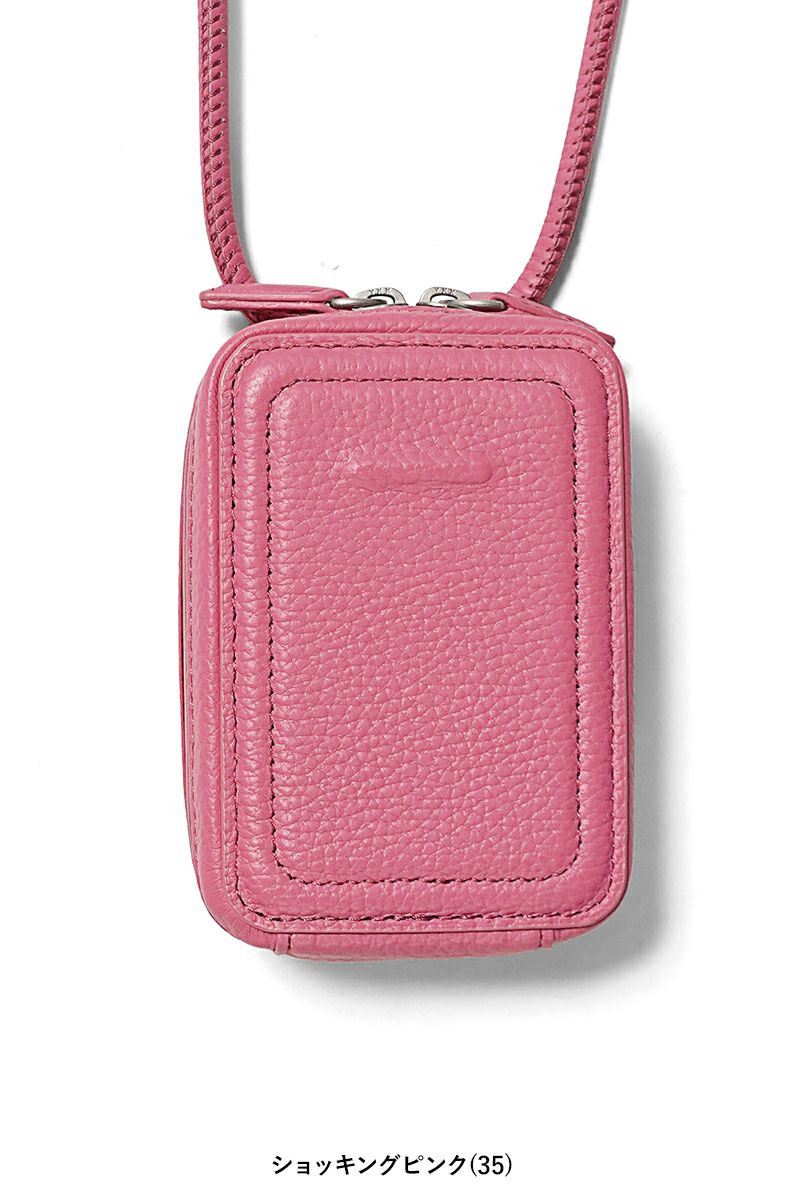 objcts.io(オブジェクツアイオー) iPhoneアクセサリー ストラップ付レザーマイクロバッグ