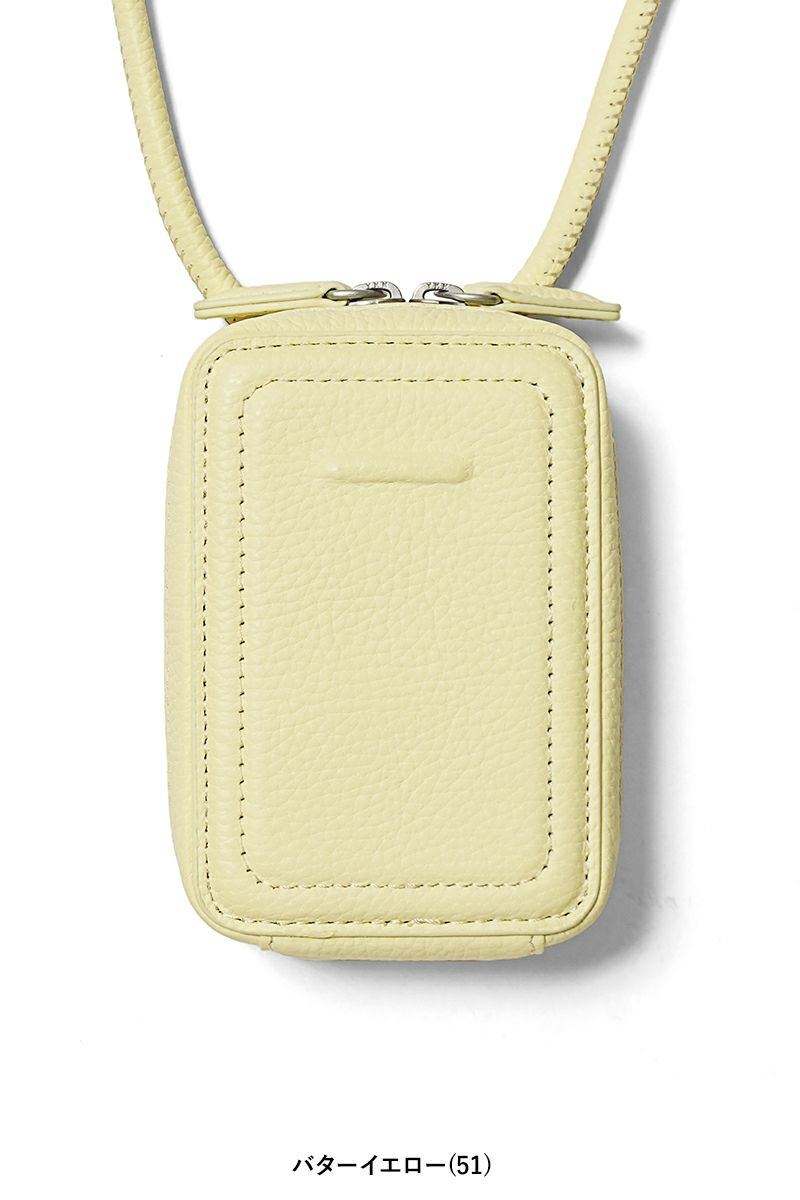 objcts.io(オブジェクツアイオー) iPhoneアクセサリー ストラップ付レザーマイクロバッグ