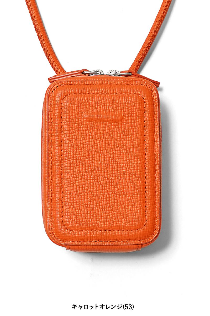 objcts.io(オブジェクツアイオー) iPhoneアクセサリー ストラップ付レザーマイクロバッグ