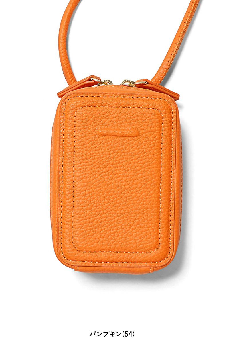 objcts.io(オブジェクツアイオー) iPhoneアクセサリー ストラップ付レザーマイクロバッグ