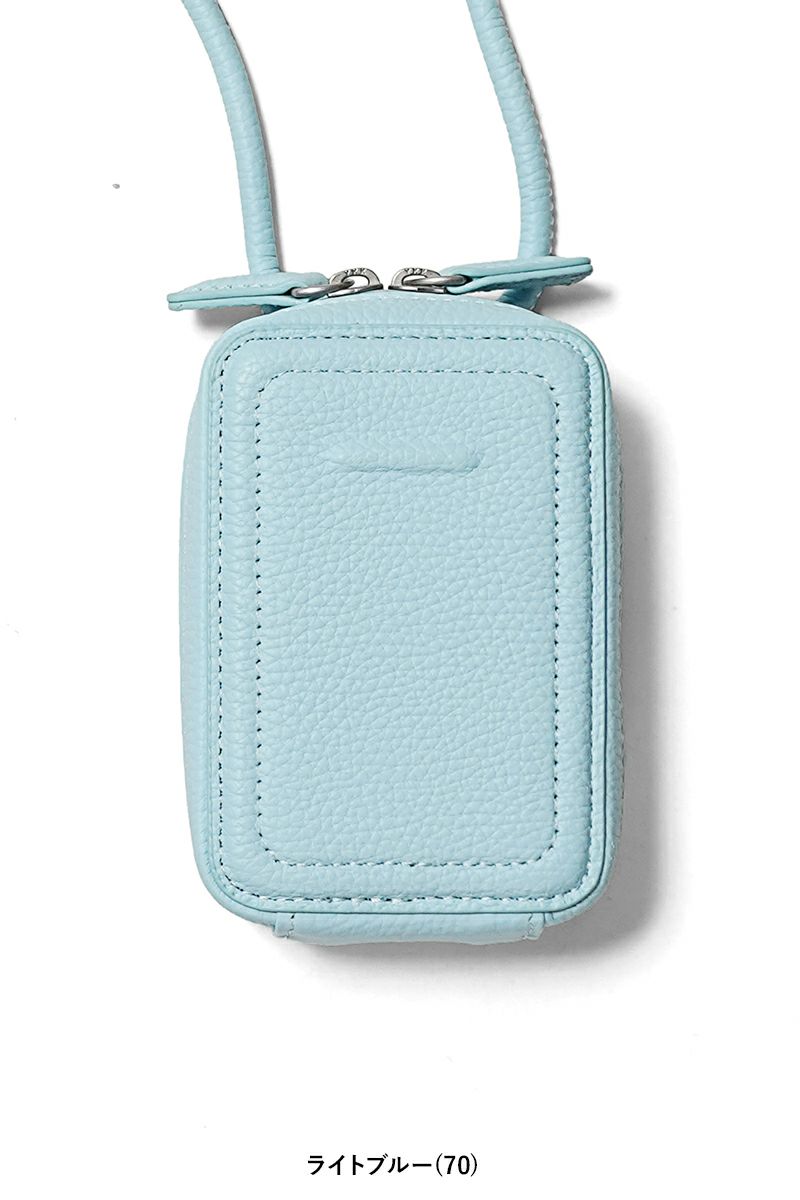 objcts.io(オブジェクツアイオー) iPhoneアクセサリー ストラップ付レザーマイクロバッグ