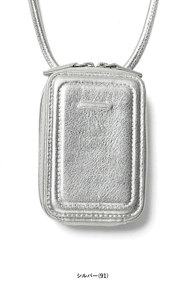 objcts.io(オブジェクツアイオー) iPhoneアクセサリー ストラップ付レザーマイクロバッグ