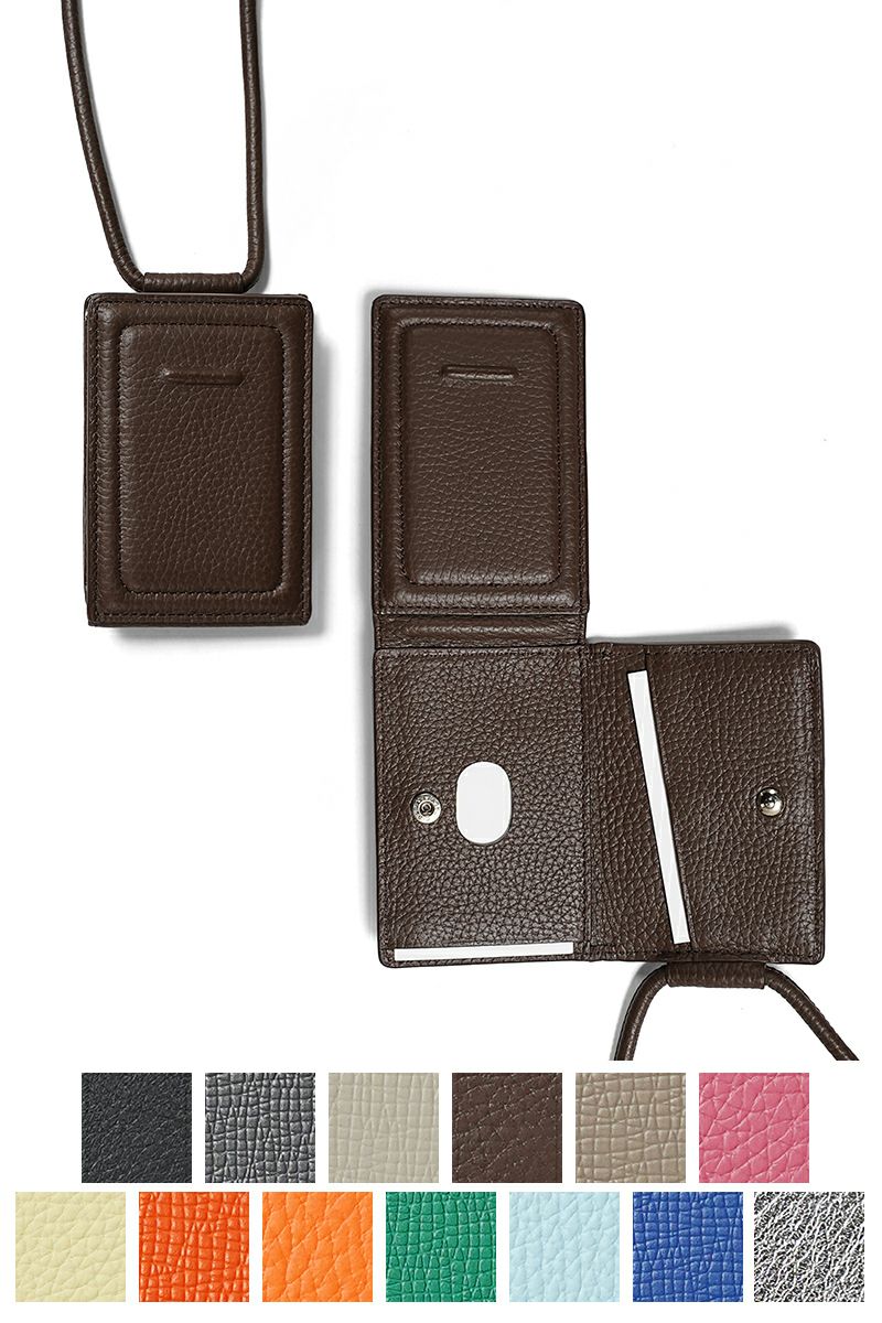 objcts.io(オブジェクツアイオー) iPhoneアクセサリー ストラップ付レザーウォレット