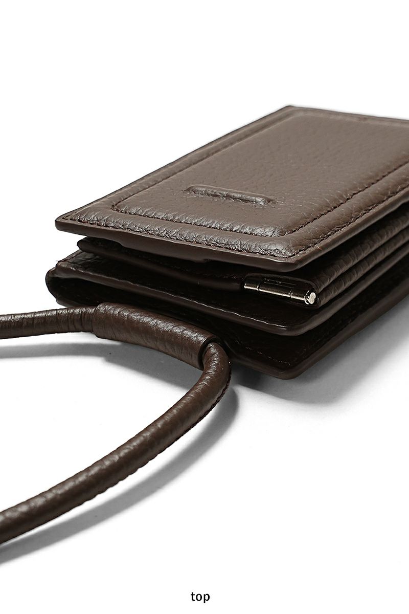 objcts.io(オブジェクツアイオー) iPhoneアクセサリー ストラップ付レザーウォレット