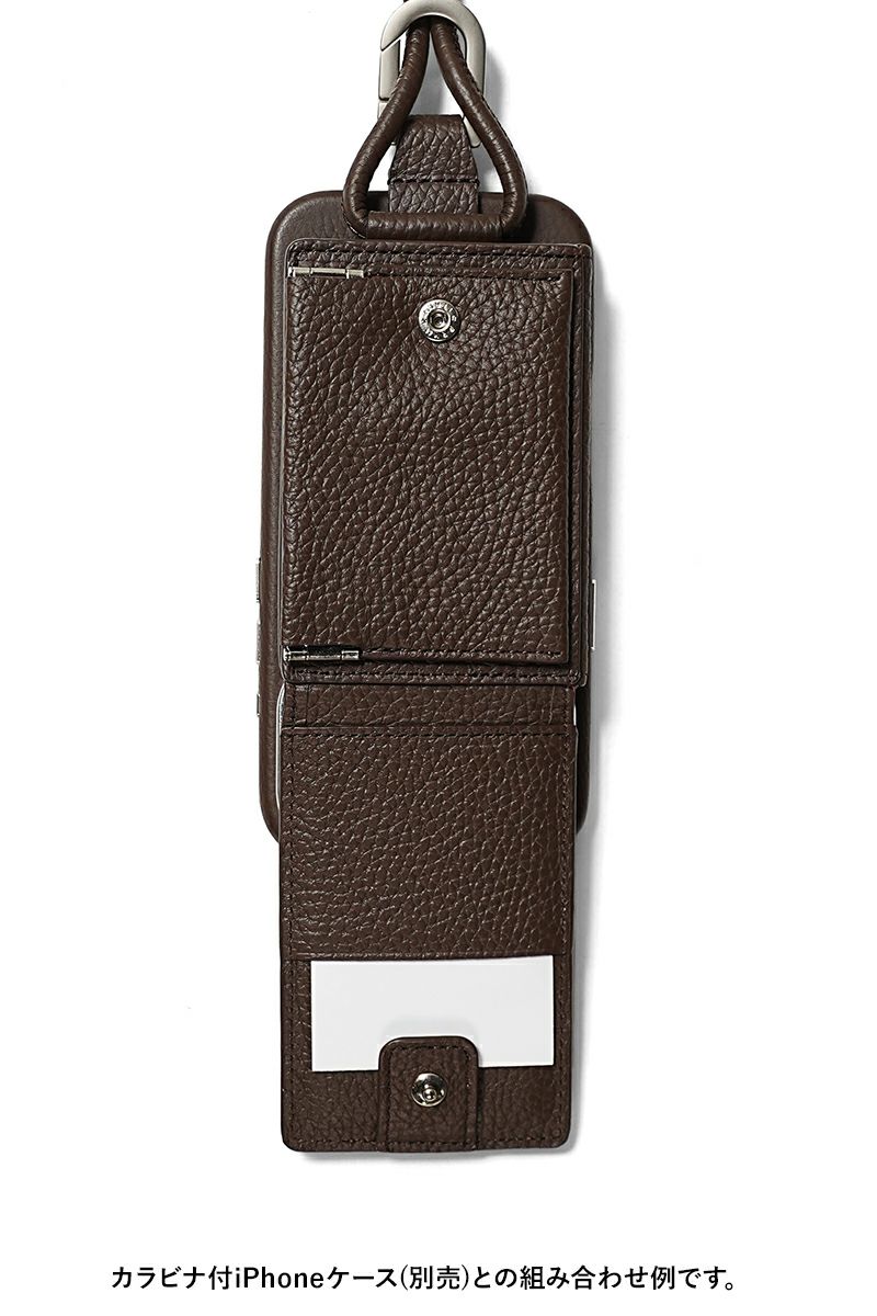 objcts.io(オブジェクツアイオー) iPhoneアクセサリー ストラップ付レザーウォレット