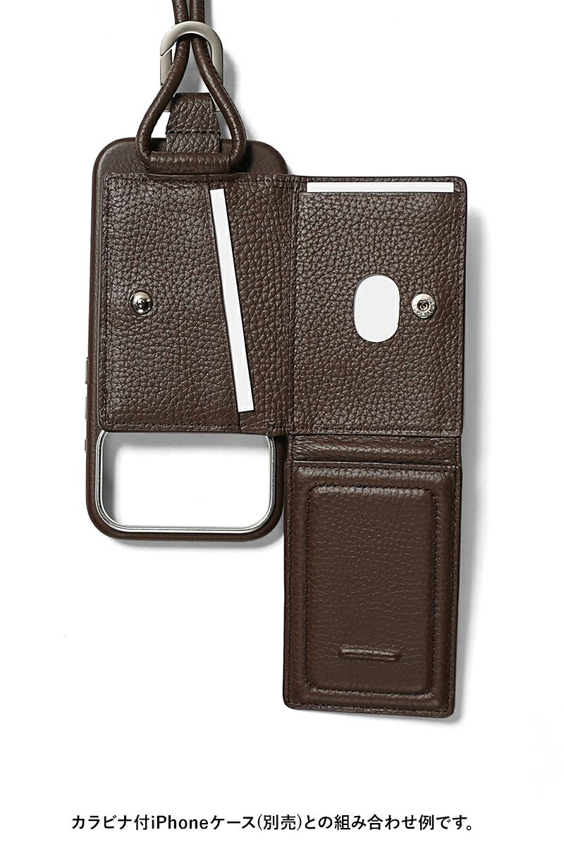 objcts.io(オブジェクツアイオー) iPhoneアクセサリー ストラップ付レザーウォレット