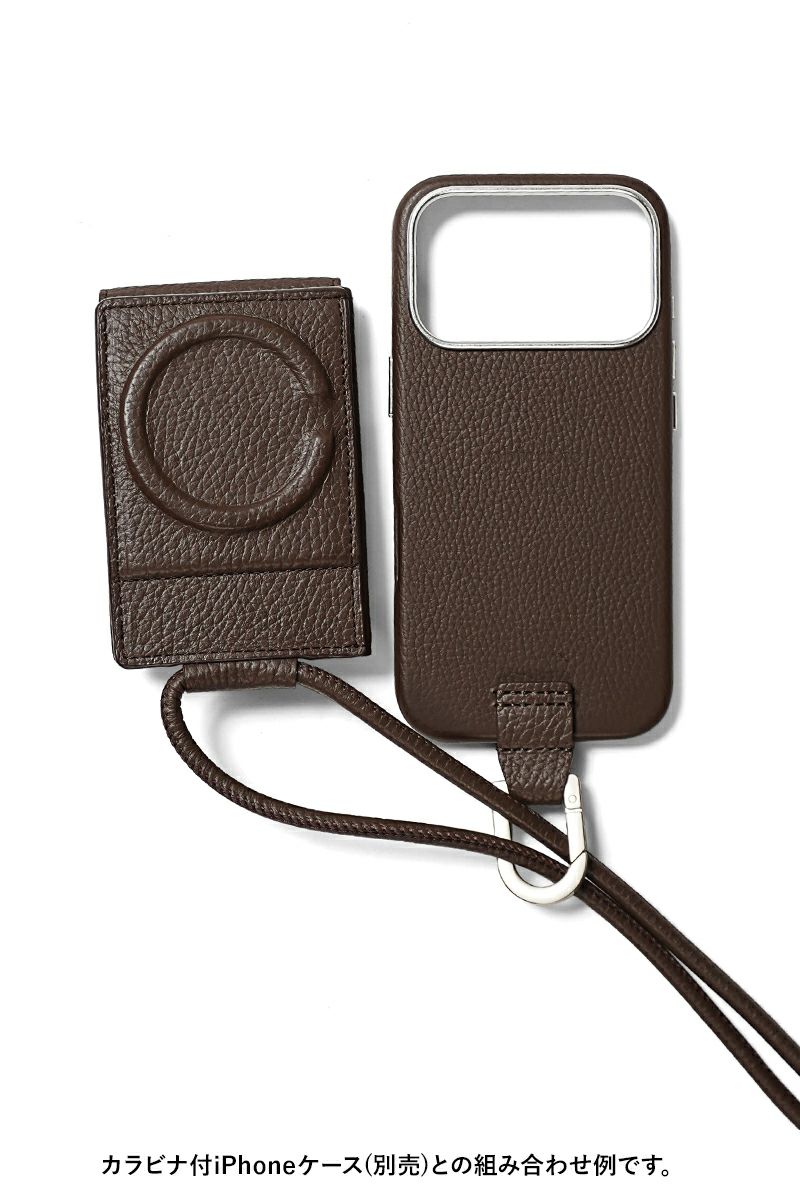 objcts.io(オブジェクツアイオー) iPhoneアクセサリー ストラップ付レザーウォレット