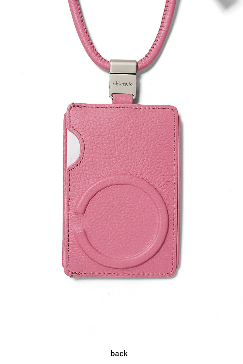 objcts.io(オブジェクツアイオー) iPhoneアクセサリー デタッチャブルストラップ付レザースリムカードホルダー
