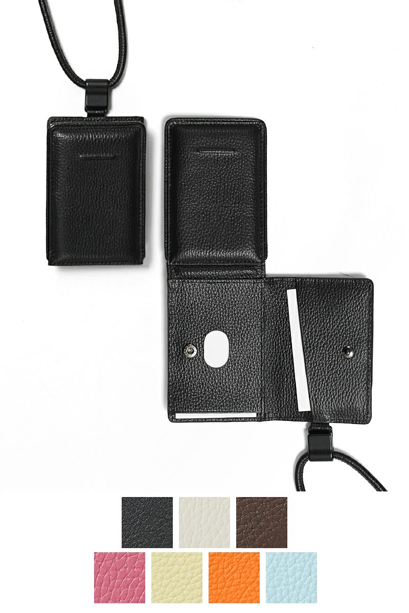 オブジェクツアイオー　レザーストラップつきウォレット　シルバー　レザー製 objcts.io】インダストリアルなムードを演出するシルバーレザー