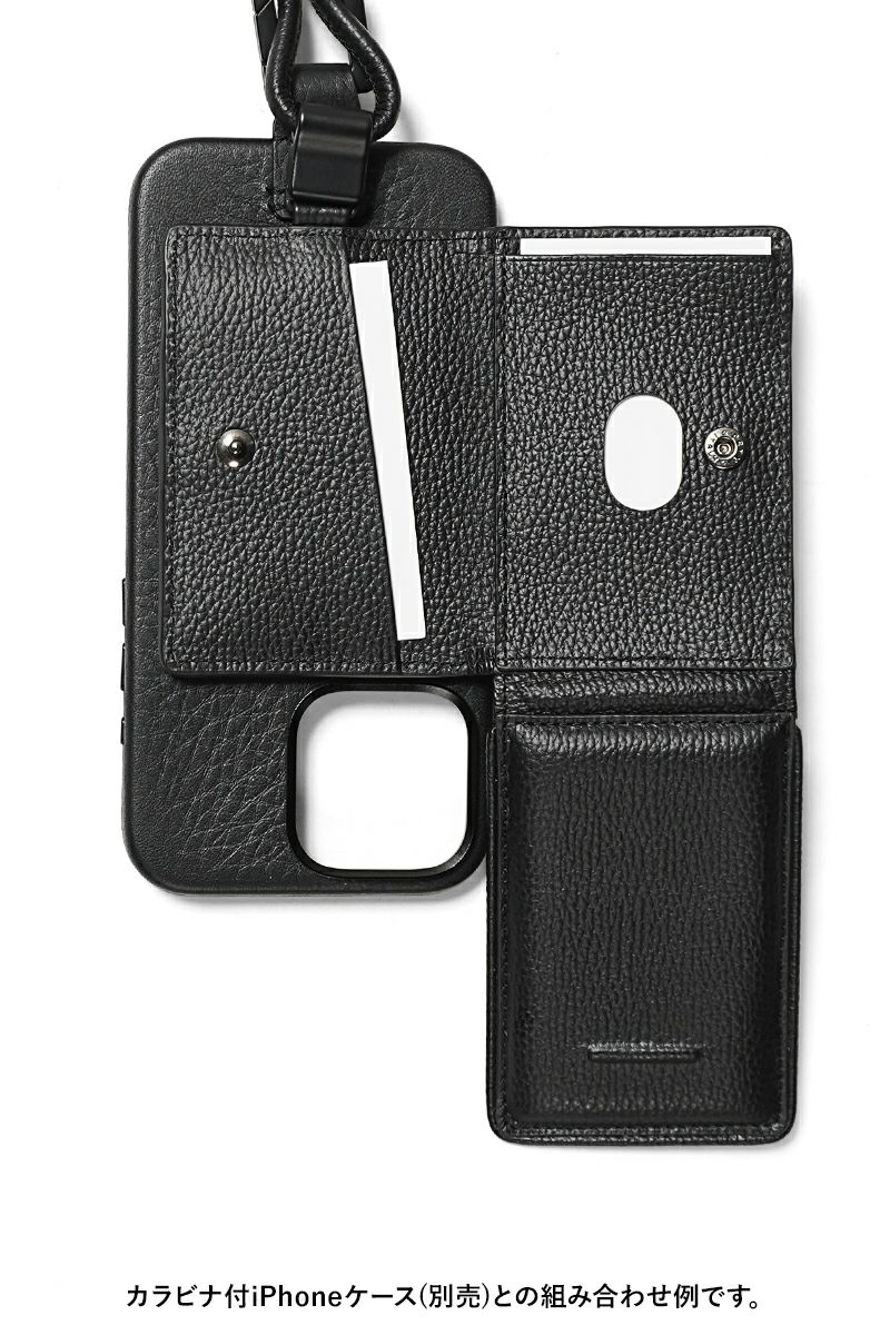 objcts.io(オブジェクツアイオー) iPhoneアクセサリー デタッチャブルストラップ付レザーウォレット