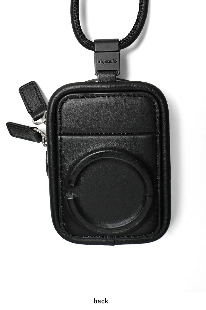 objcts.io(オブジェクツアイオー) iPhoneアクセサリー デタッチャブルストラップ付レザーパース