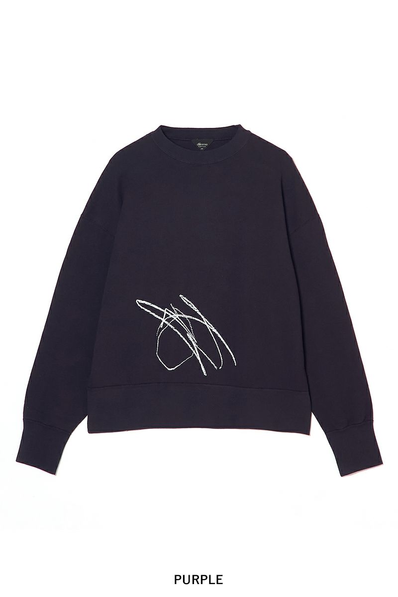 dilemma(ダイレマ) SCRAWL CREWNECK スクリュークルーネックスウェット DLMS26013
