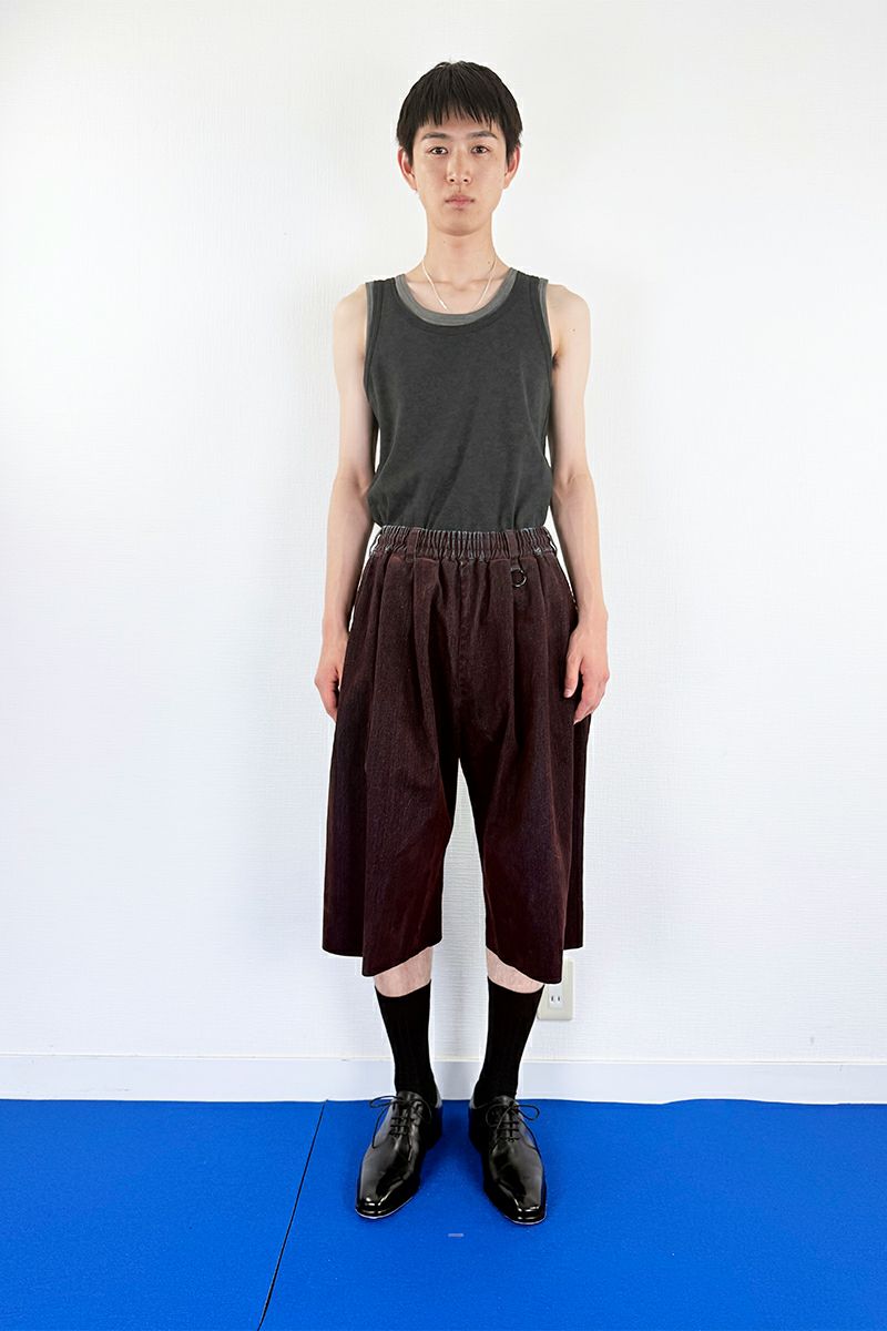 SYUMAN.(シュウマン) Coverd denim short trousers カバードデニムショートトラウザー 26SS-SY014