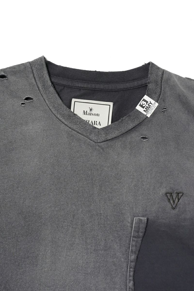 Maison MIHARA YASUHIRO(メゾン ミハラヤスヒロ) SUN FADED V NECK TEE サンフェードVネックTシャツ J16TS802