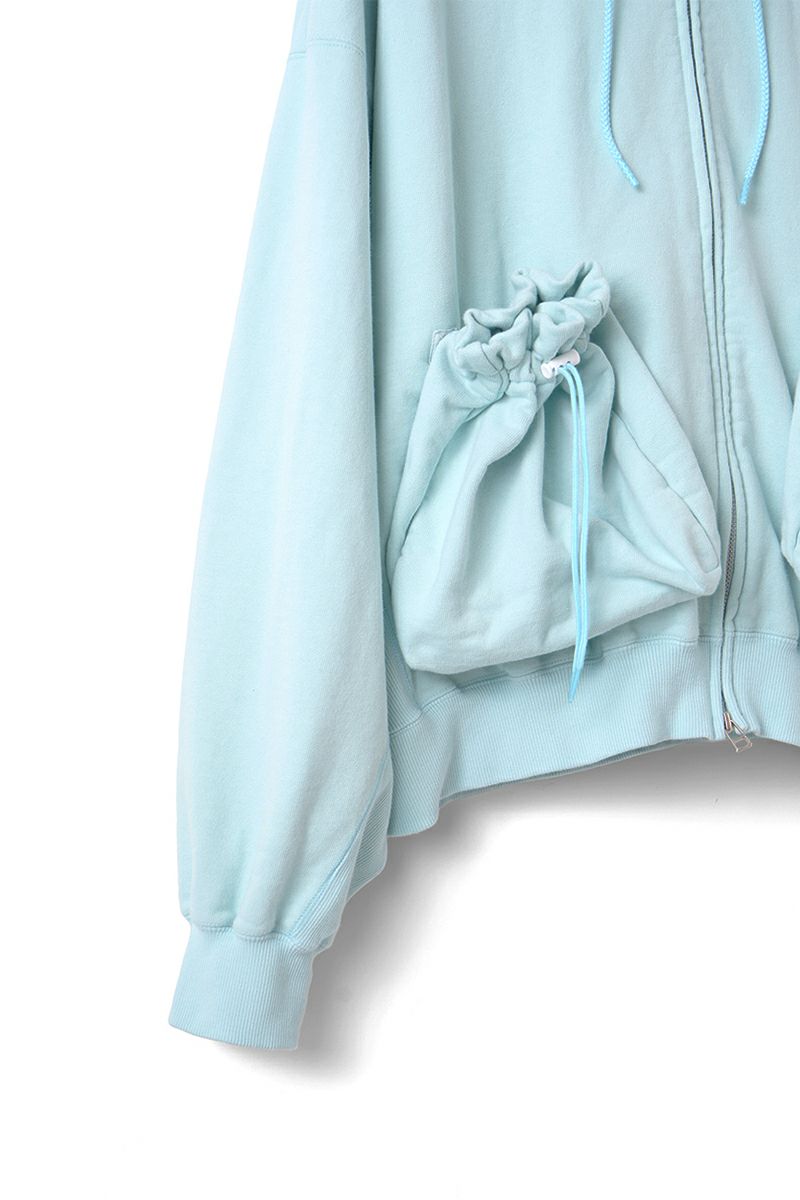 refomed(リフォメッド）"KINCHAKU" ZIPUP HOODIE 巾着ジップアップフーディー RECU-067