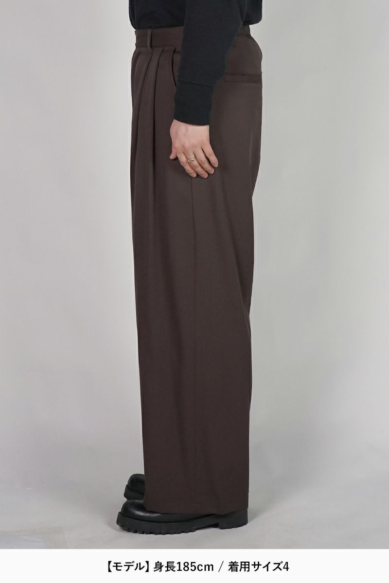 JUHA(ユハ) 2TUCK WIDE EASY PANTS ツータックワイドイージーパンツ 10230801-3