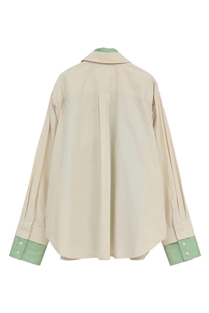 CLANE(クラネ) TWO TONE LAYERED SHIRTS ツートーンレイヤードシャツ 10122-4053