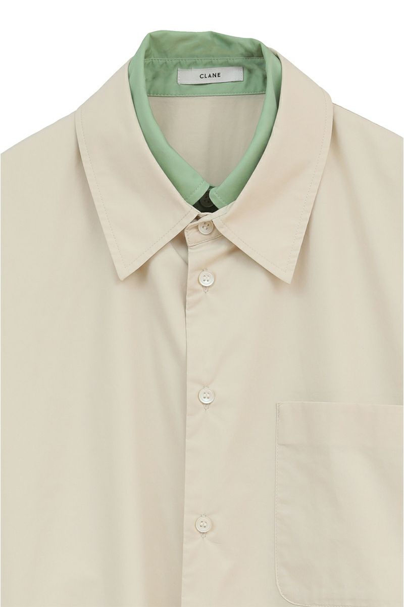 CLANE(クラネ) TWO TONE LAYERED SHIRTS ツートーンレイヤードシャツ 10122-4053