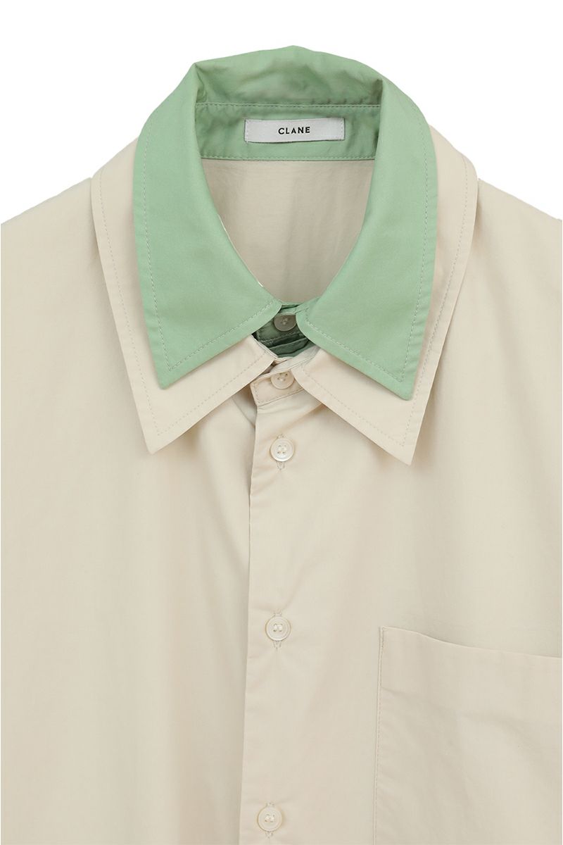 CLANE(クラネ) TWO TONE LAYERED SHIRTS ツートーンレイヤードシャツ 10122-4053