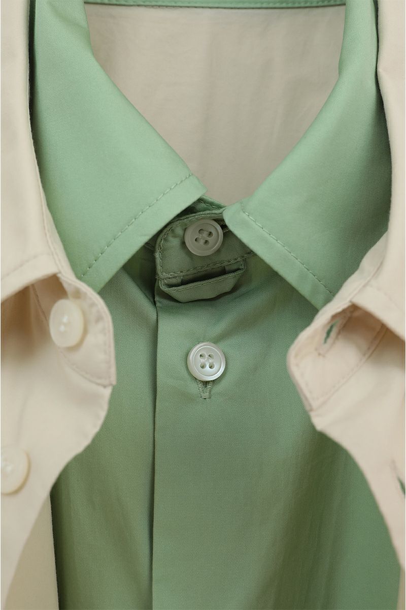 CLANE(クラネ) TWO TONE LAYERED SHIRTS ツートーンレイヤードシャツ 10122-4053