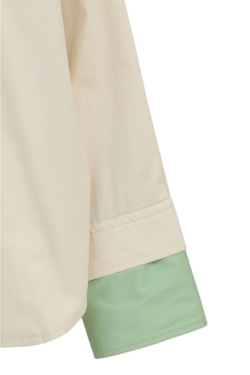 CLANE(クラネ) TWO TONE LAYERED SHIRTS ツートーンレイヤードシャツ 10122-4053