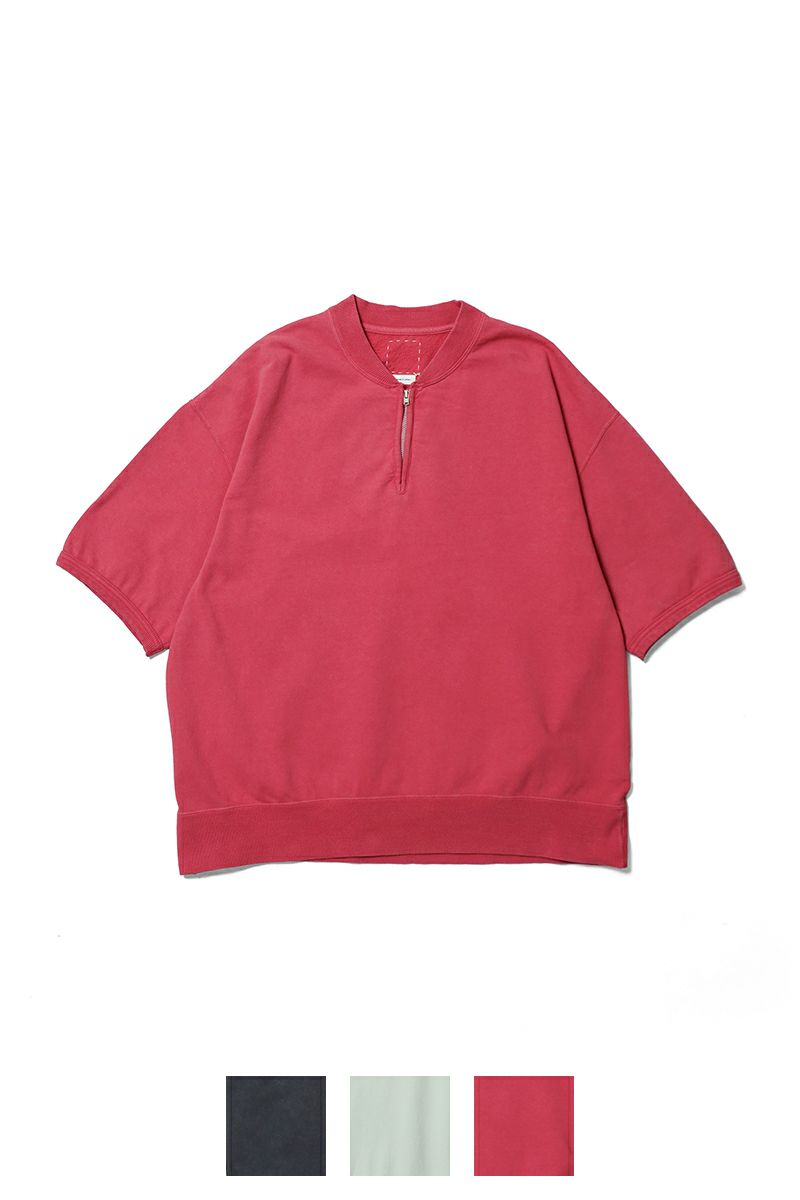visvim(ビズヴィム) MONDO HENLEY ZIP SS DMGD モンドヘンリージップ半袖シャツ ダメージド 0126105010022