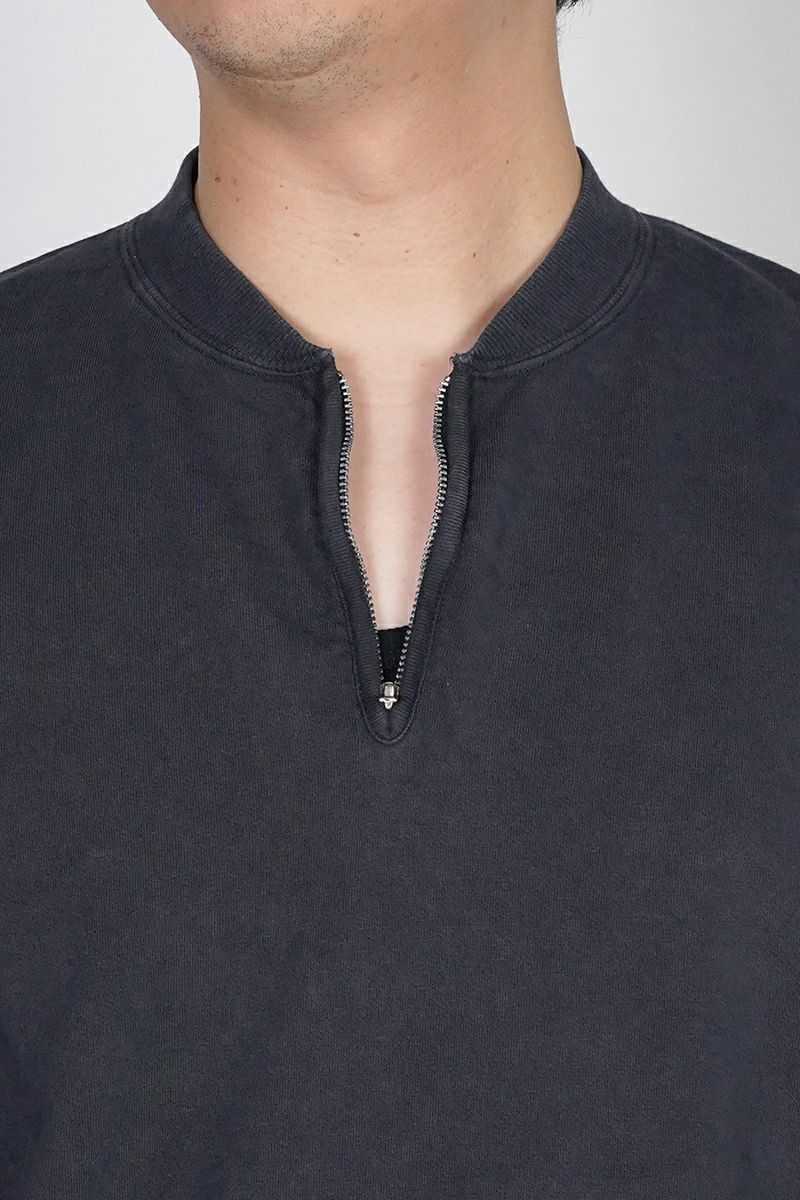 visvim(ビズヴィム) MONDO HENLEY ZIP SS DMGD モンドヘンリージップ半袖シャツ ダメージド 0126105010022