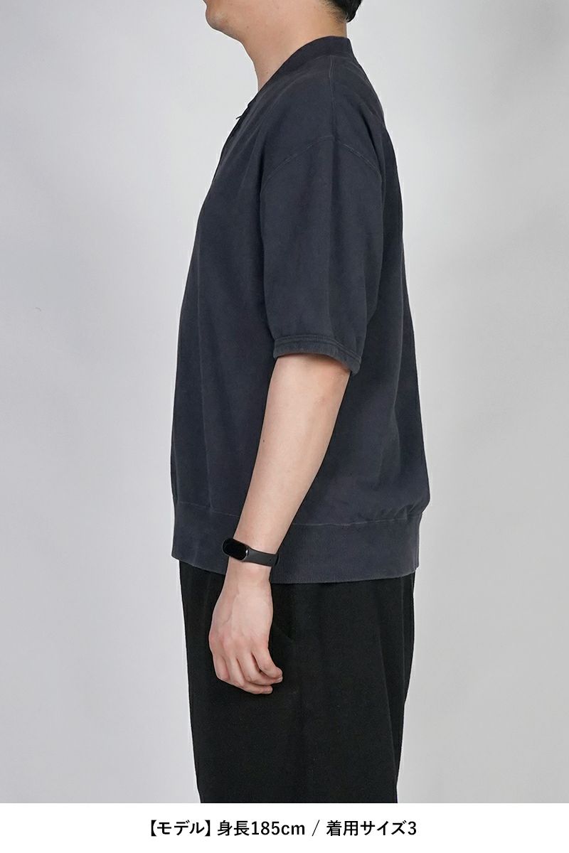 visvim(ビズヴィム) MONDO HENLEY ZIP SS DMGD モンドヘンリージップ半袖シャツ ダメージド 0126105010022