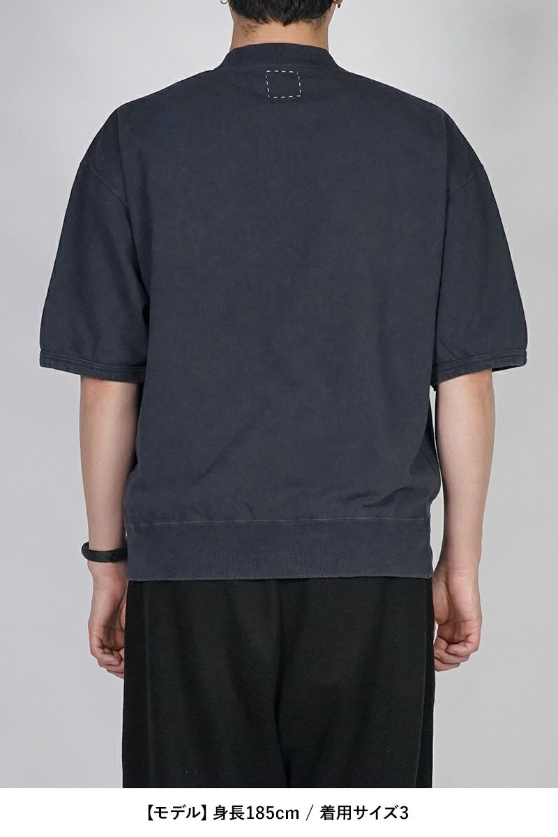 visvim(ビズヴィム) MONDO HENLEY ZIP SS DMGD モンドヘンリージップ半袖シャツ ダメージド 0126105010022