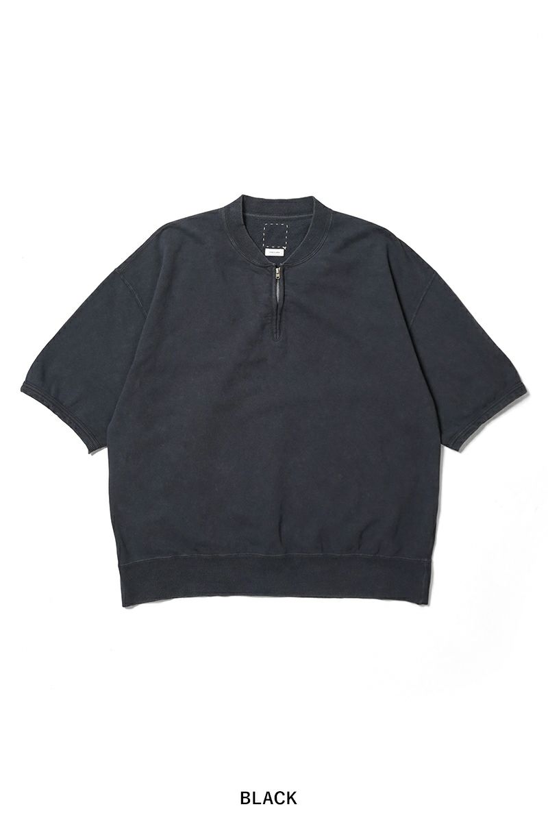 visvim(ビズヴィム) MONDO HENLEY ZIP SS DMGD モンドヘンリージップ半袖シャツ ダメージド 0126105010022