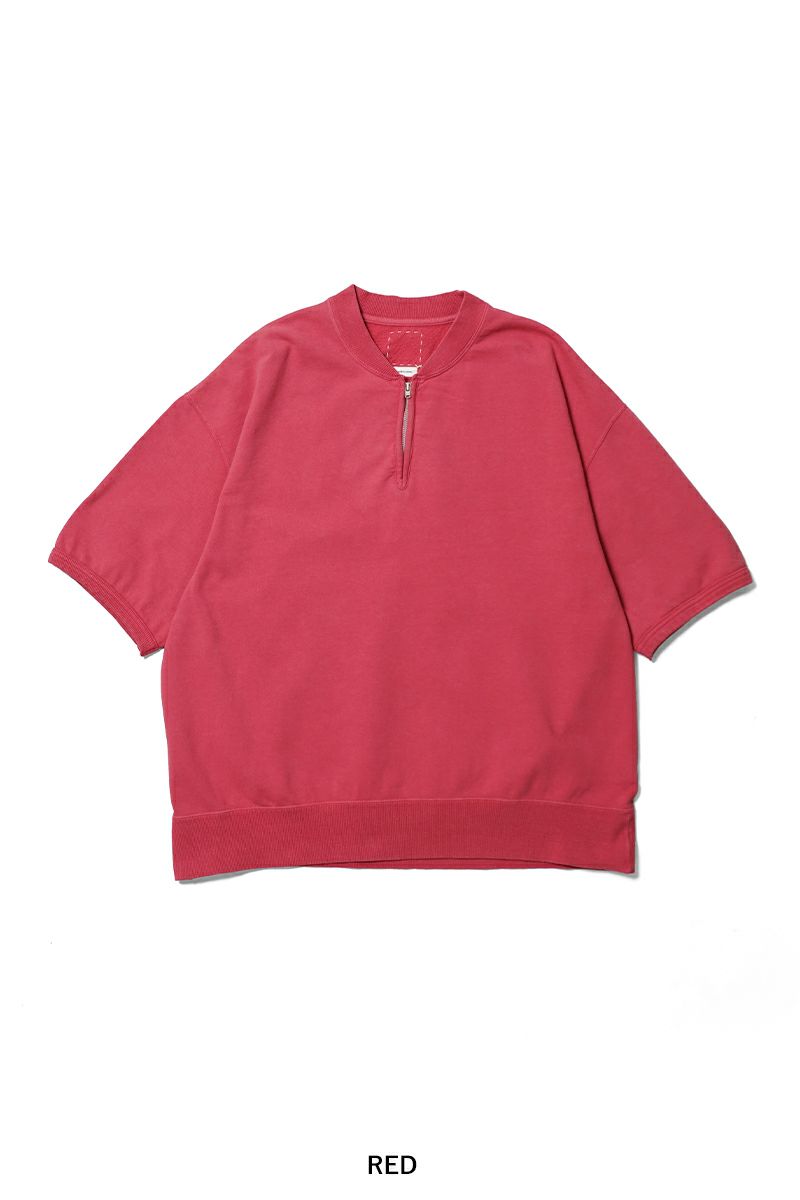 visvim(ビズヴィム) MONDO HENLEY ZIP SS DMGD モンドヘンリージップ半袖シャツ ダメージド 0126105010022