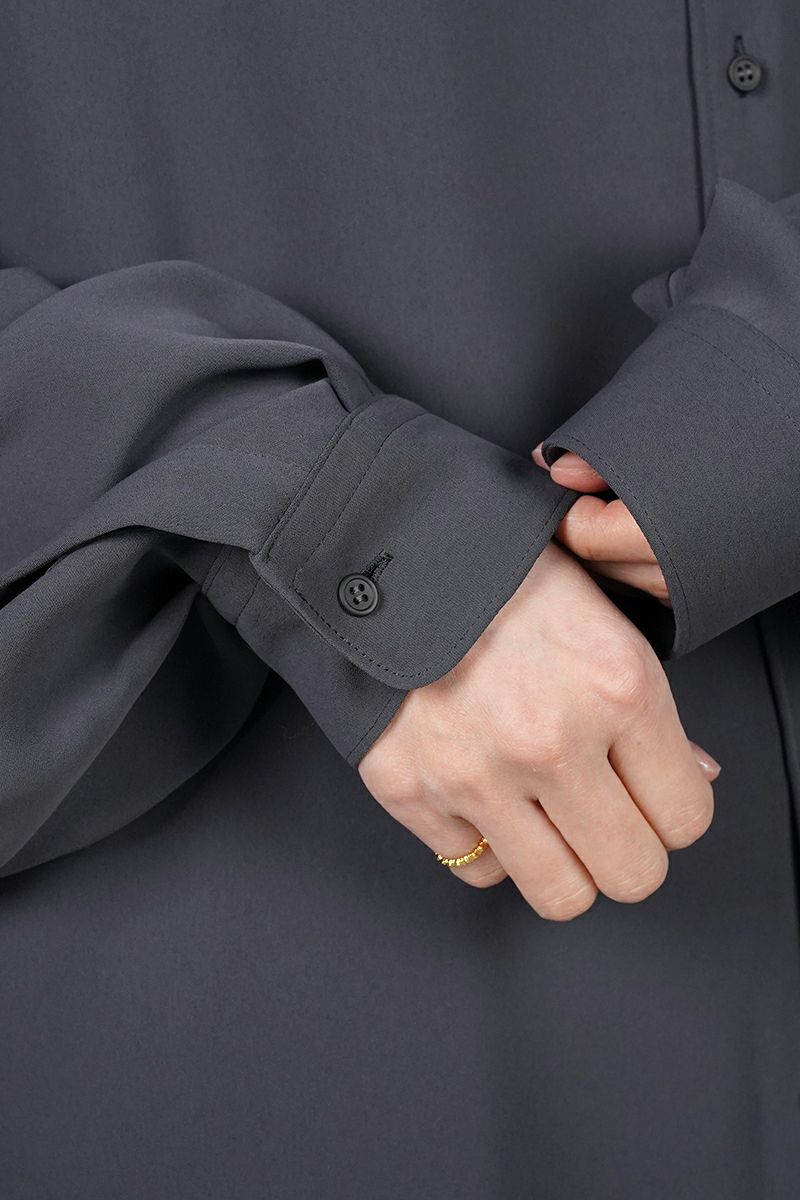 Graphpaper(グラフペーパー) Satin Oversized Regular Collar Shirts サテンオーバーサイズレギュラーカラーシャツ GL261-50077B