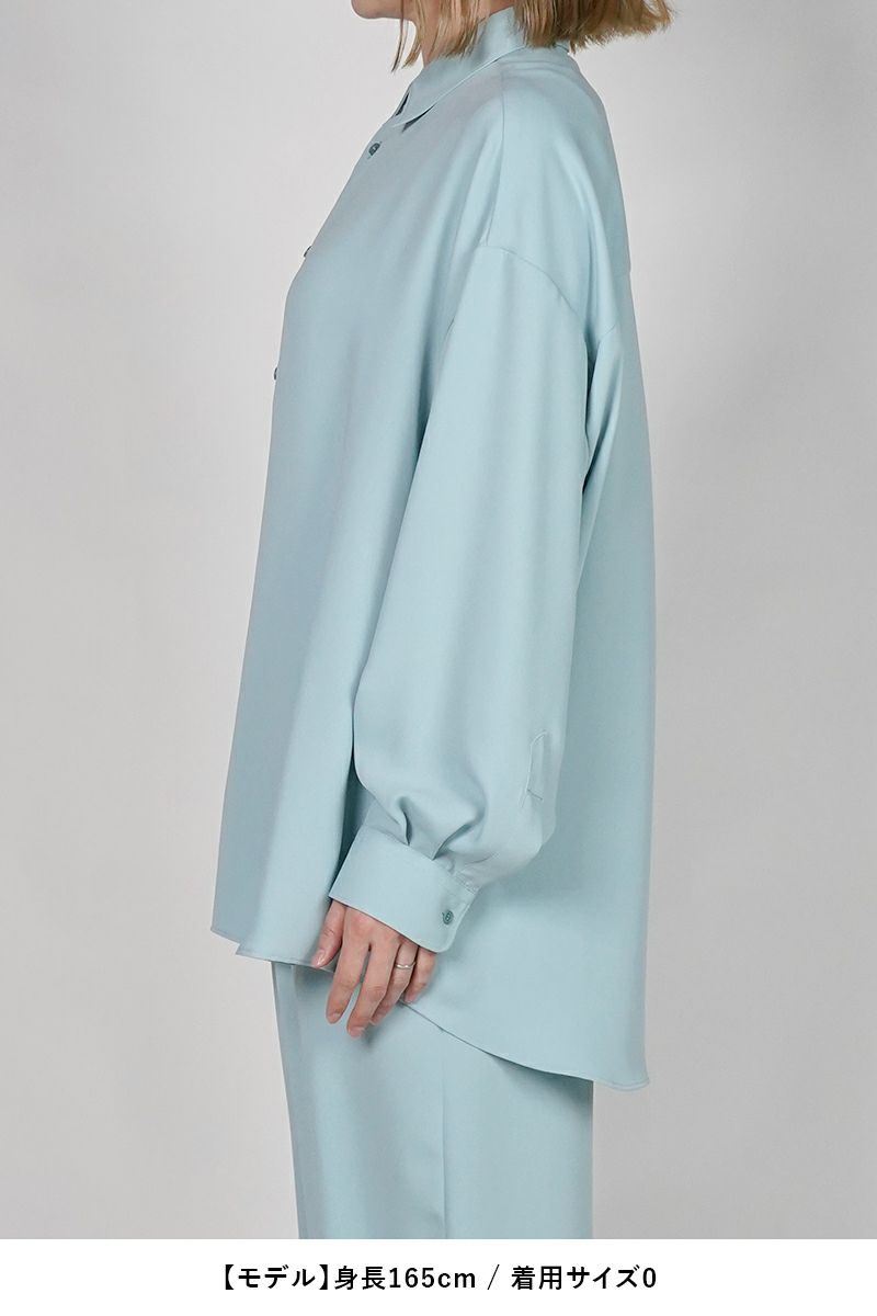 Graphpaper(グラフペーパー) Satin Oversized Regular Collar Shirts サテンオーバーサイズレギュラーカラーシャツ GL261-50077C