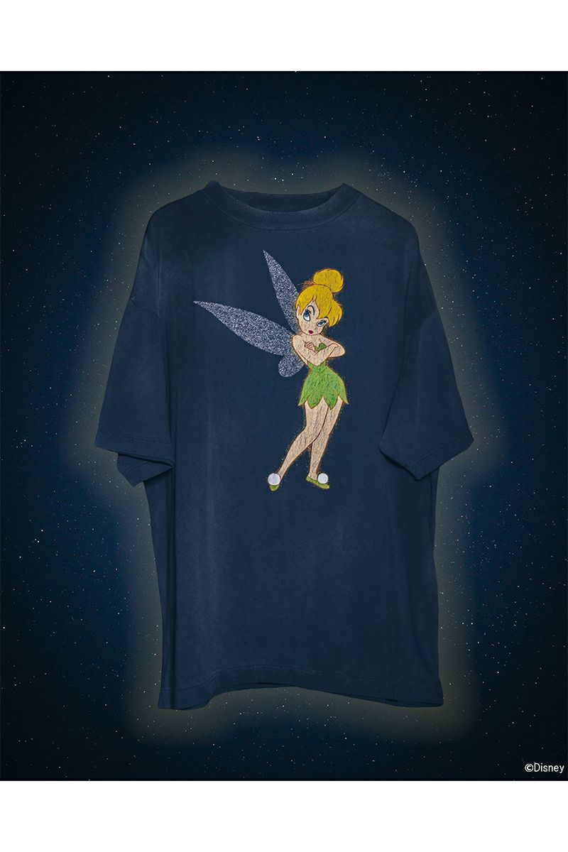 SAINT Mxxxxxx(セントマイケル) SM-MK8-0000-C79 / DSN_SS T-SHIRT TINKER BELL / NAVY ディズニーティンカーベル Tシャツ