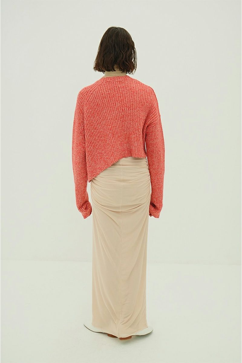 CLANE(クラネ) ASYMMETRY WIDE SHORT KNIT TOPS アシンメトリーワイドショートニットトップス 10106-2023