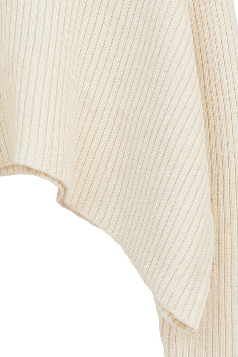 CLANE(クラネ) ASYMMETRY WIDE SHORT KNIT TOPS アシンメトリーワイドショートニットトップス 10106-2023