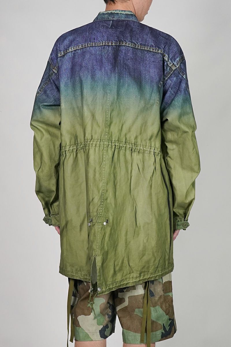  TOLQ(トルク) Gradation Printed Denim Jacket×Mod Coat グラデーションプリントデニムジャケットモッズコード 26-1101
