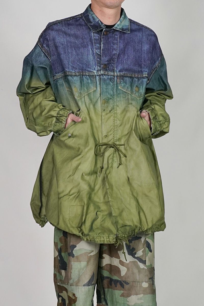  TOLQ(トルク) Gradation Printed Denim Jacket×Mod Coat グラデーションプリントデニムジャケットモッズコード 26-1101