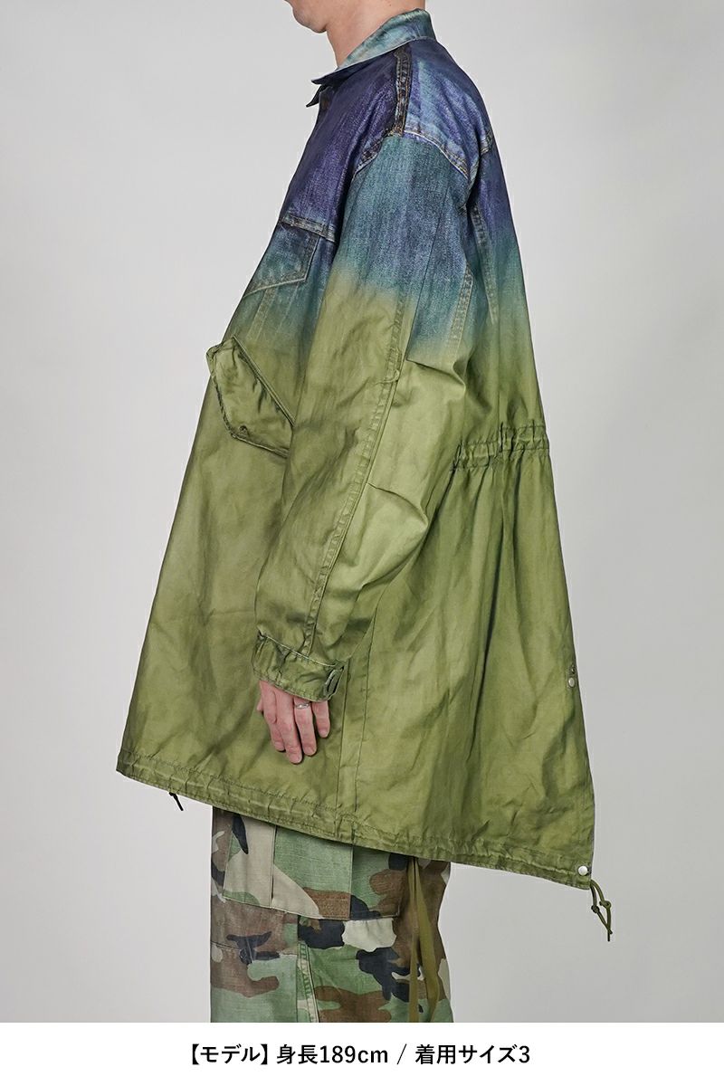  TOLQ(トルク) Gradation Printed Denim Jacket×Mod Coat グラデーションプリントデニムジャケットモッズコード 26-1101