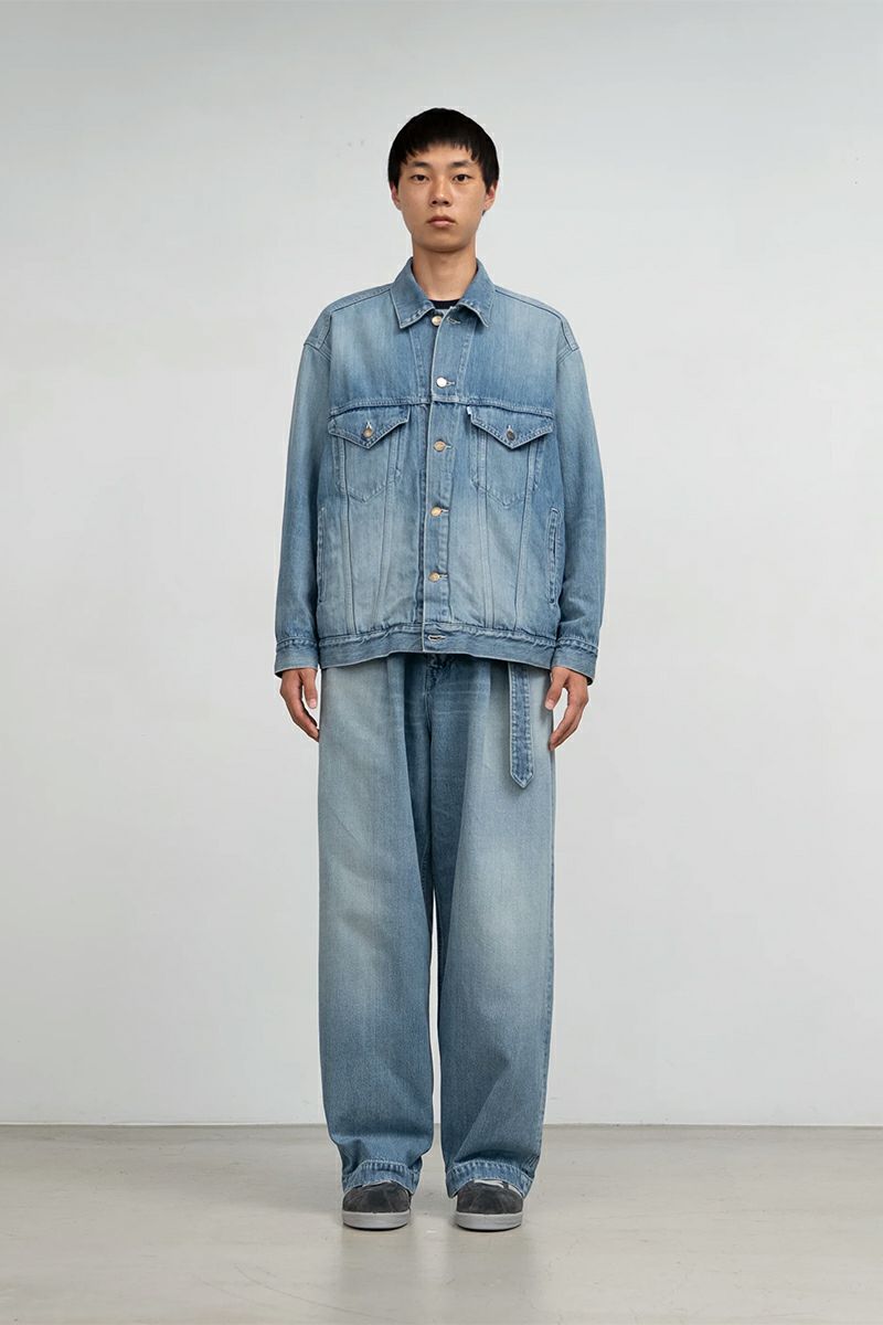 Graphpaper(グラフペーパー) Selvage Denim Trucker Jacket -LIGHT FADE- セルヴィッチデニムトラッカージャケット ライトフェイド GU261-20055LB