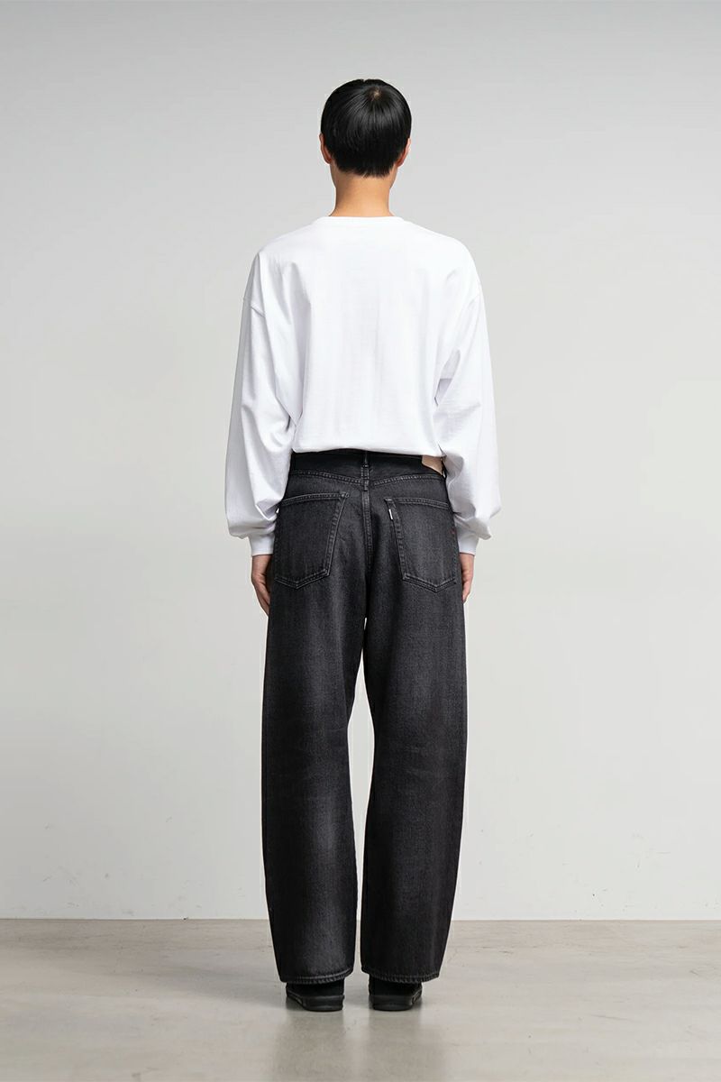 Graphpaper 和紙ダック5ポケットワイドストレートパンツ ブラック Graphpaper 和紙ダック5ポケットワイドストレートパンツ ブラック