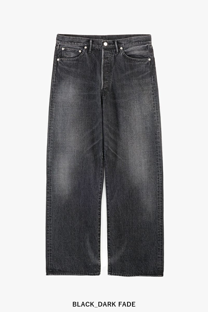 Graphpaper(グラフペーパー) Selvage Denim Five Pocket Wide Straight Pants -DARK FADE- セルヴィッチデニム ファイブポケットワイドストレートパンツ ダークフェイド GU261-40059DB