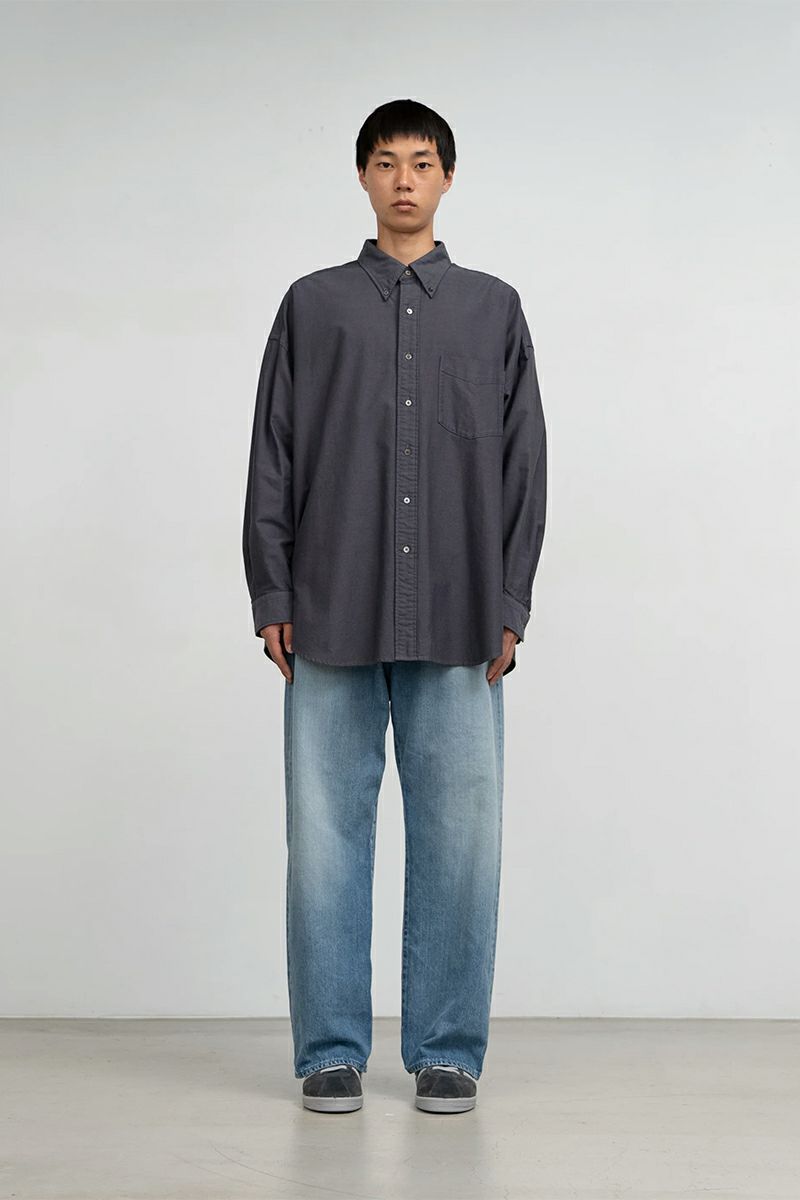 Graphpaper(グラフペーパー) Selvage Denim Five Pocket Wide Straight Pants -LIGHT FADE- セルヴィッチデニム ファイブポケットワイドストレートパンツ ライトフェイド GU261-40059LB