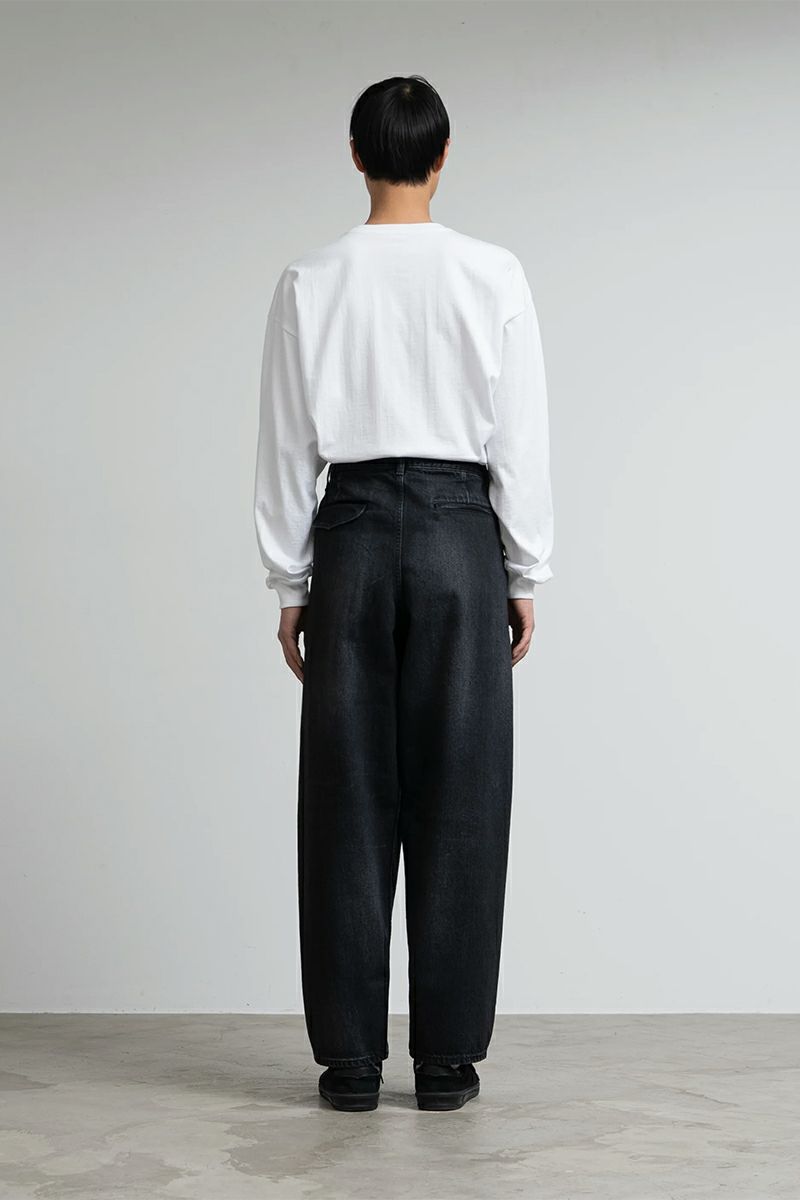 Graphpaper(グラフペーパー) Selvage Denim Two Tuck Tapered Pants -DARK FADE- セルヴィッチデニム ツータックテーパードパンツ ダークフェイド GU261-40060DB